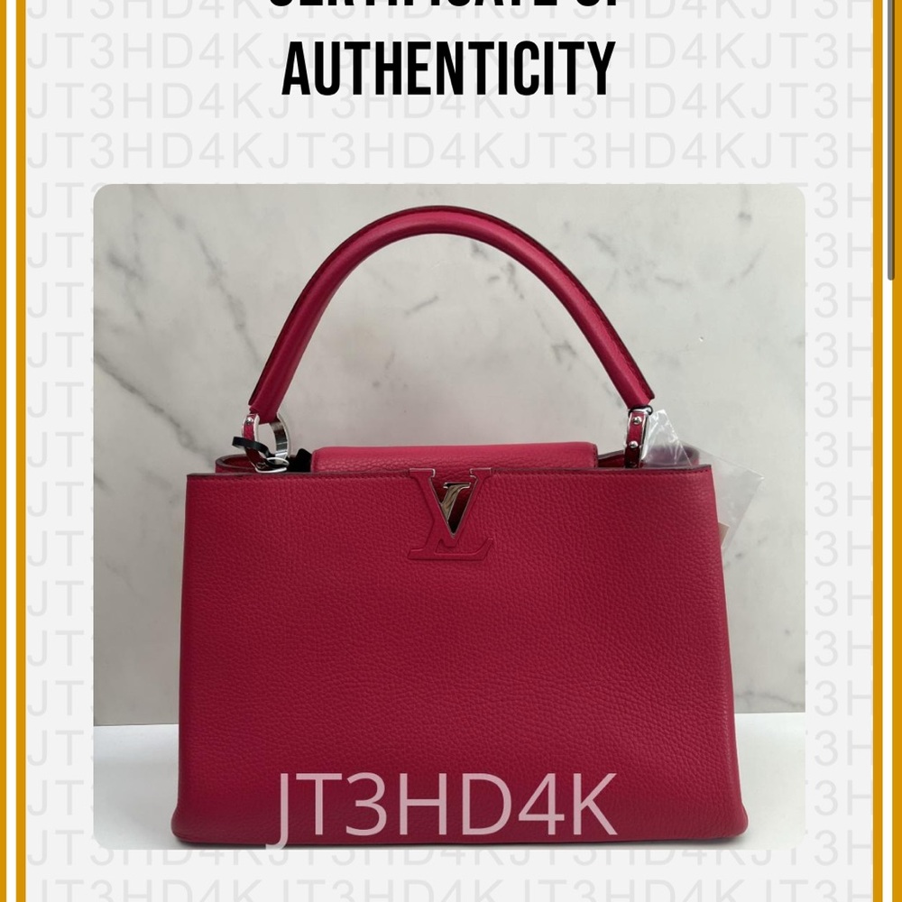 Authentic Louis Vuitton Hot Pink Capucines Top Handle Satchel - Picture 11 of 16